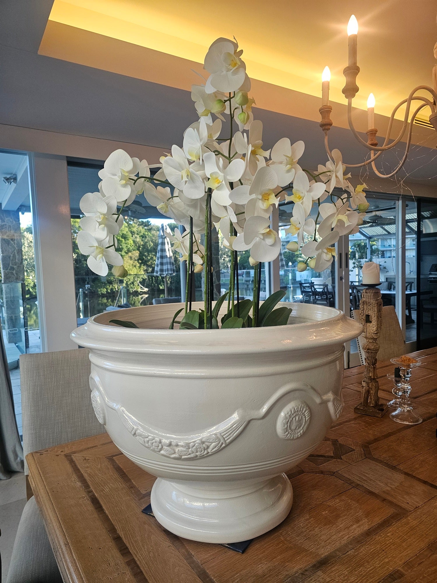 Glazed White Prestige Bowl Sitting On Table